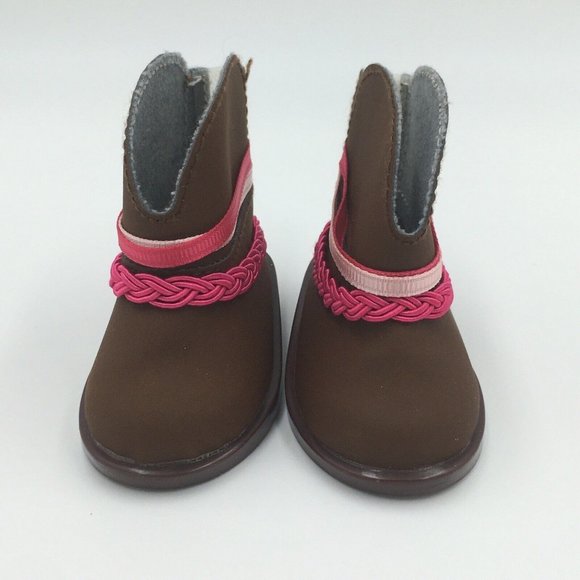 American Girl ‘WESTERN PLAID’ SHOES (Only), Fits 18” Doll, 2014 Retired - Picture 2 of 5